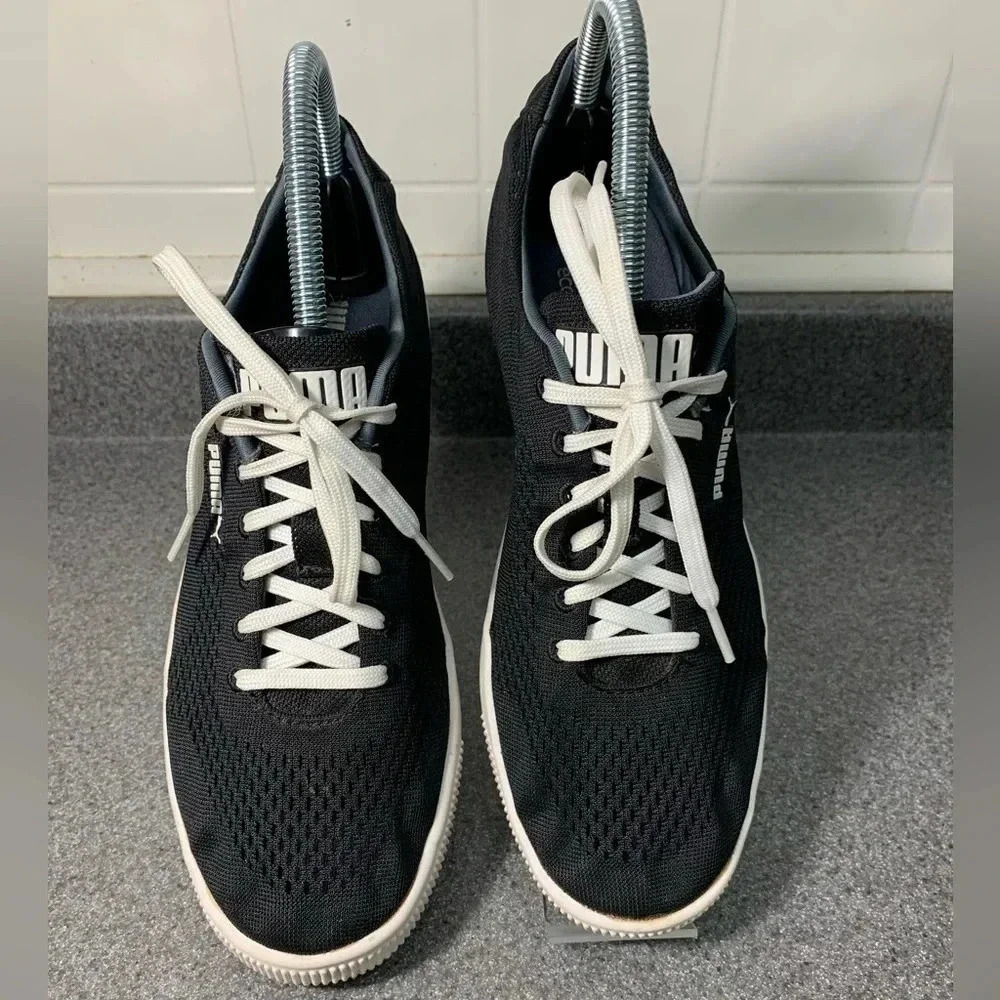 Puma Shoes Womens 8 Glyde Lite Athletic Sneakers 356289 05 Black Fabric Lace Up - Picture 2 of 4